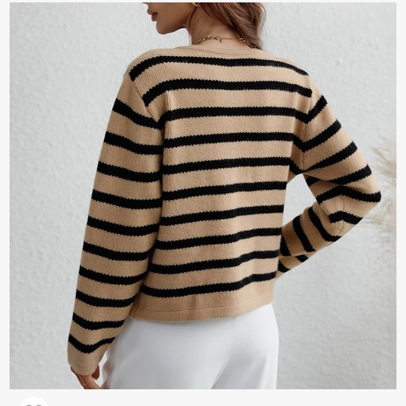 Classy striped cardigan size M - Picture 2 of 5